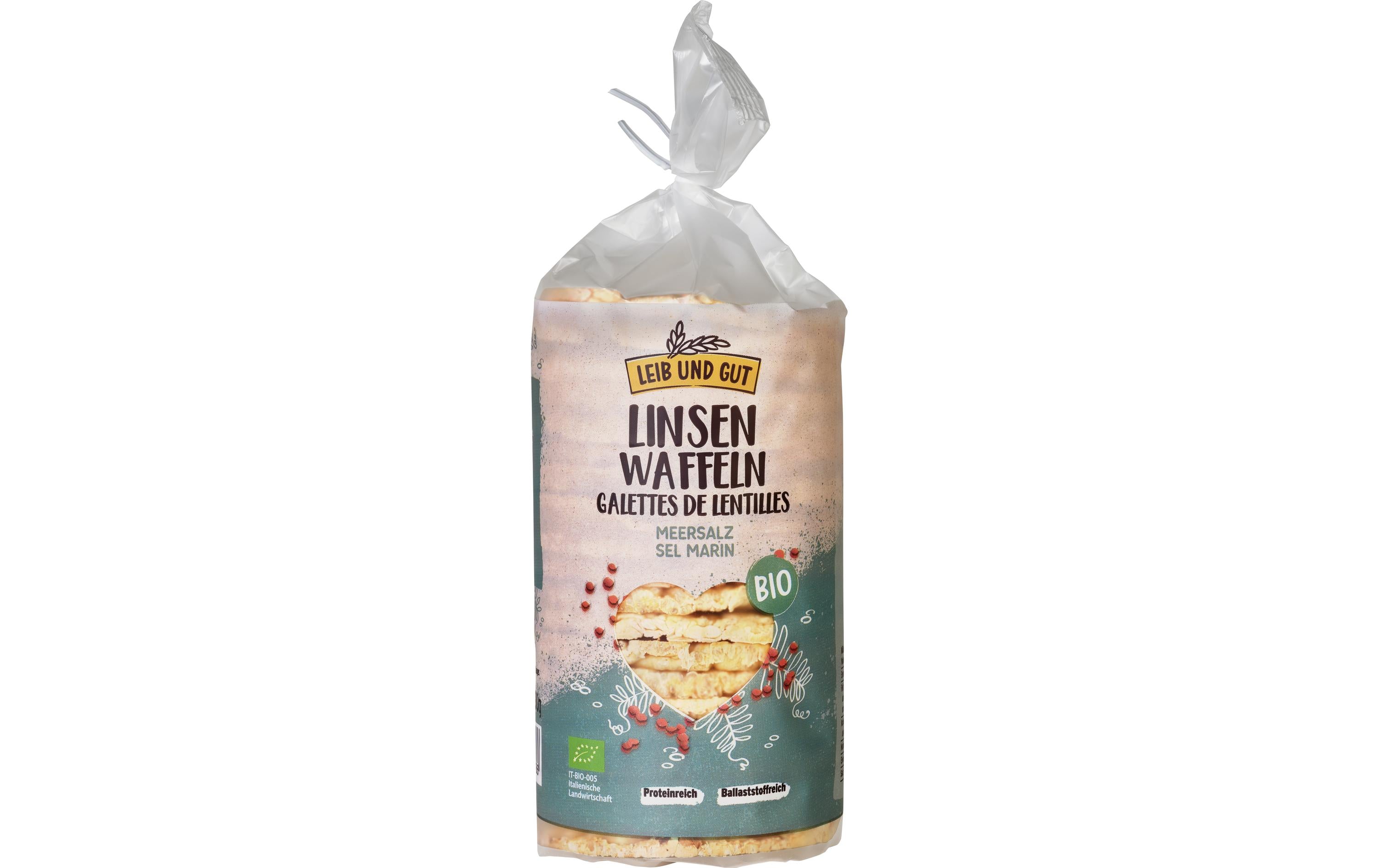 Linsenwaffeln mit Meersalz BIO 100 g