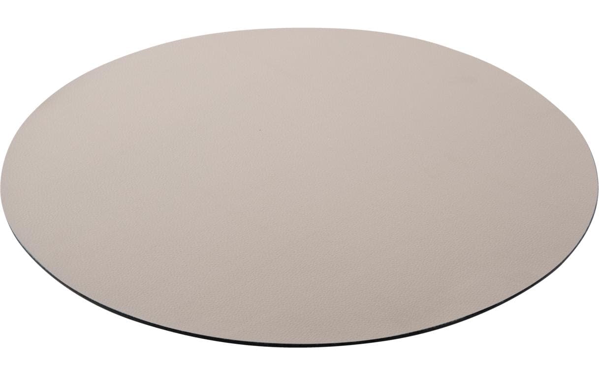 AK Tischset 6 Stk Ø Cm 40 PU + Rubber Beige