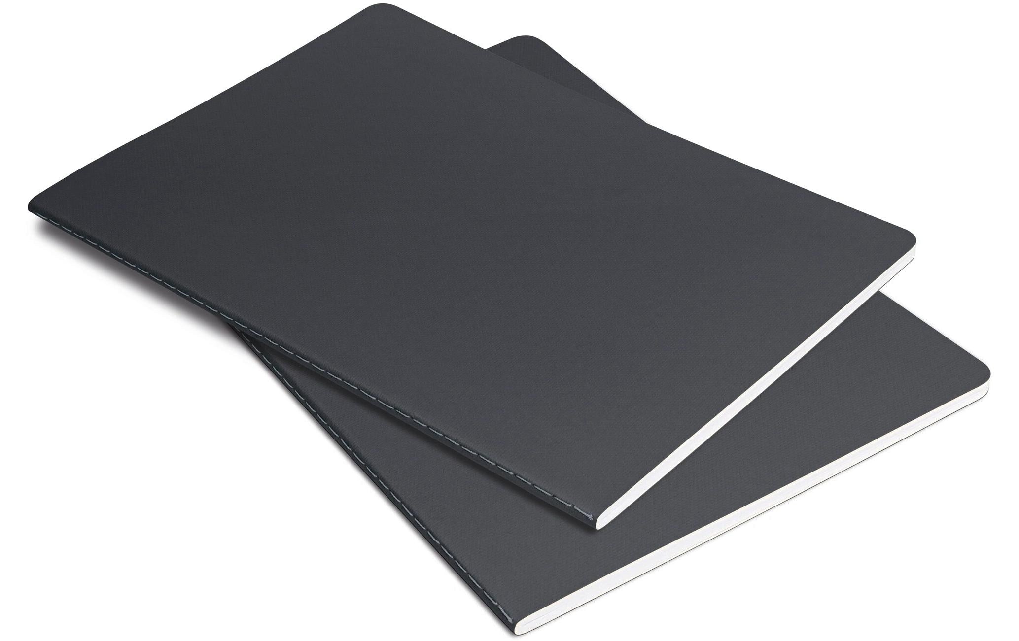 Sigel Linescape Neo Notizheft, A5, 2 Stk. 68 Seiten, 80g, kariert, d-grau/h-grau