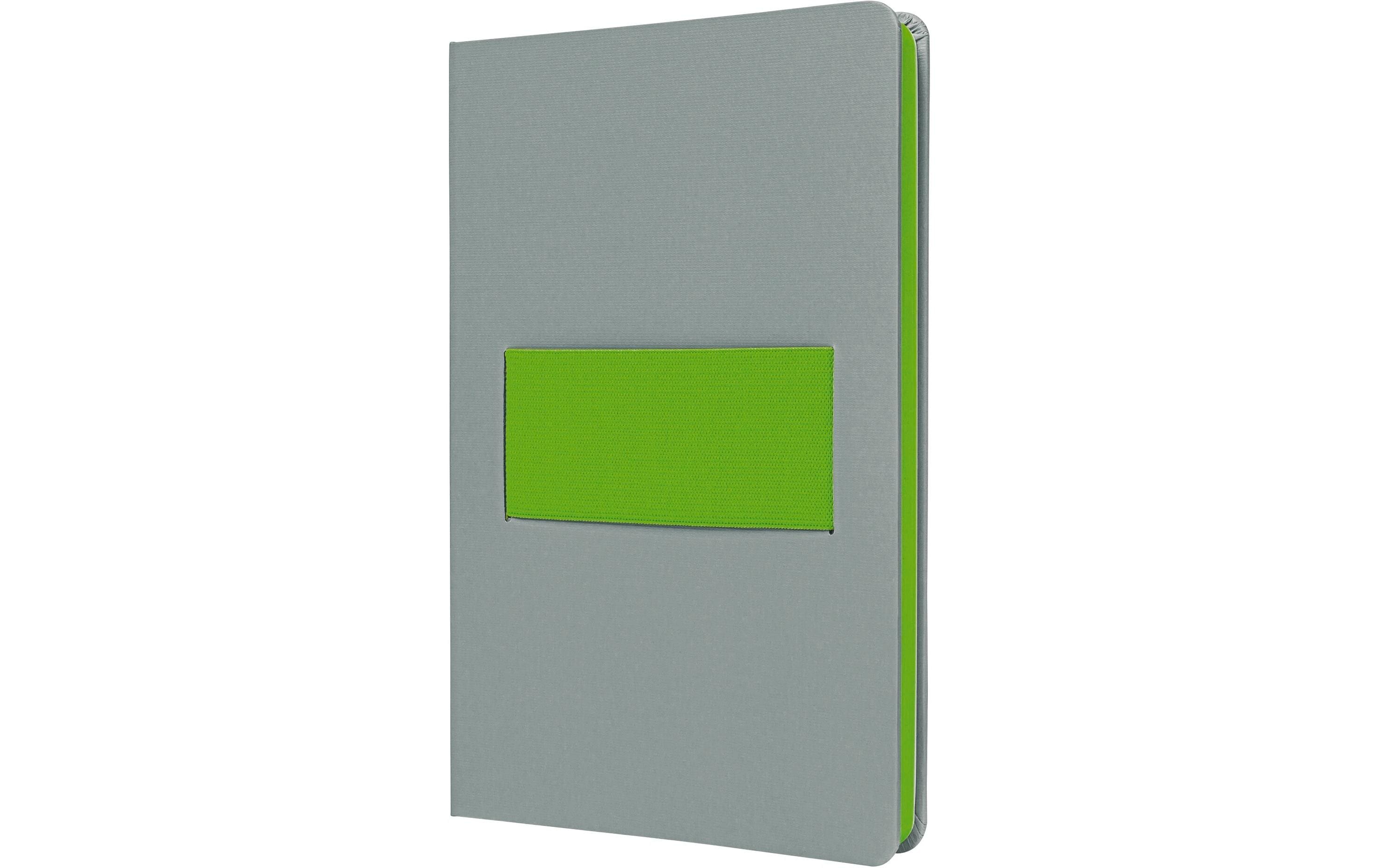 Sigel Linescape Neo Notizbuch, A5 176 Seiten, 80g, liniert,  hellgrau/lime