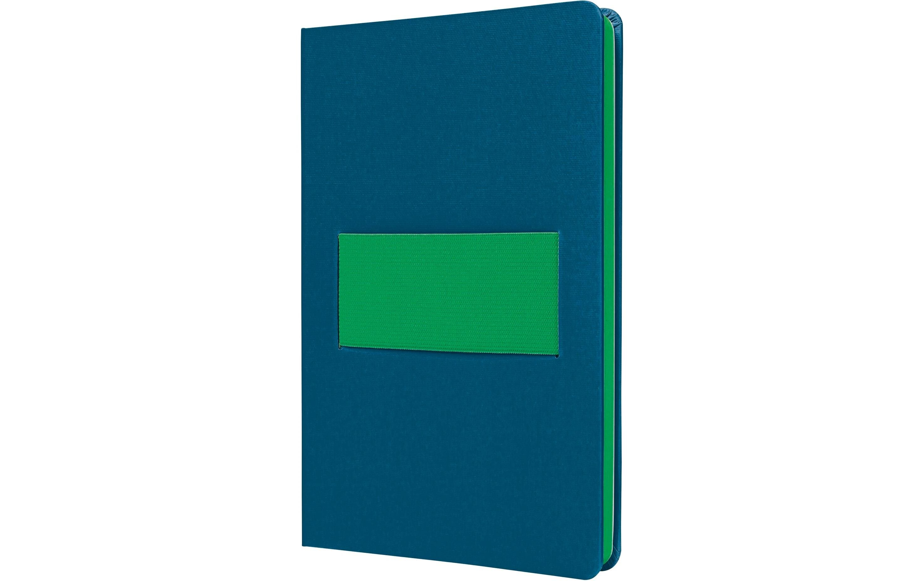 Sigel Linescape Neo Notizbuch, A5 176 Seiten, 80g, kariert,  blau/kiwi