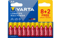 VARTA Longlife Max Power AA, 1.5V, 10Stk 10 Stück, Vollkartonverpackung