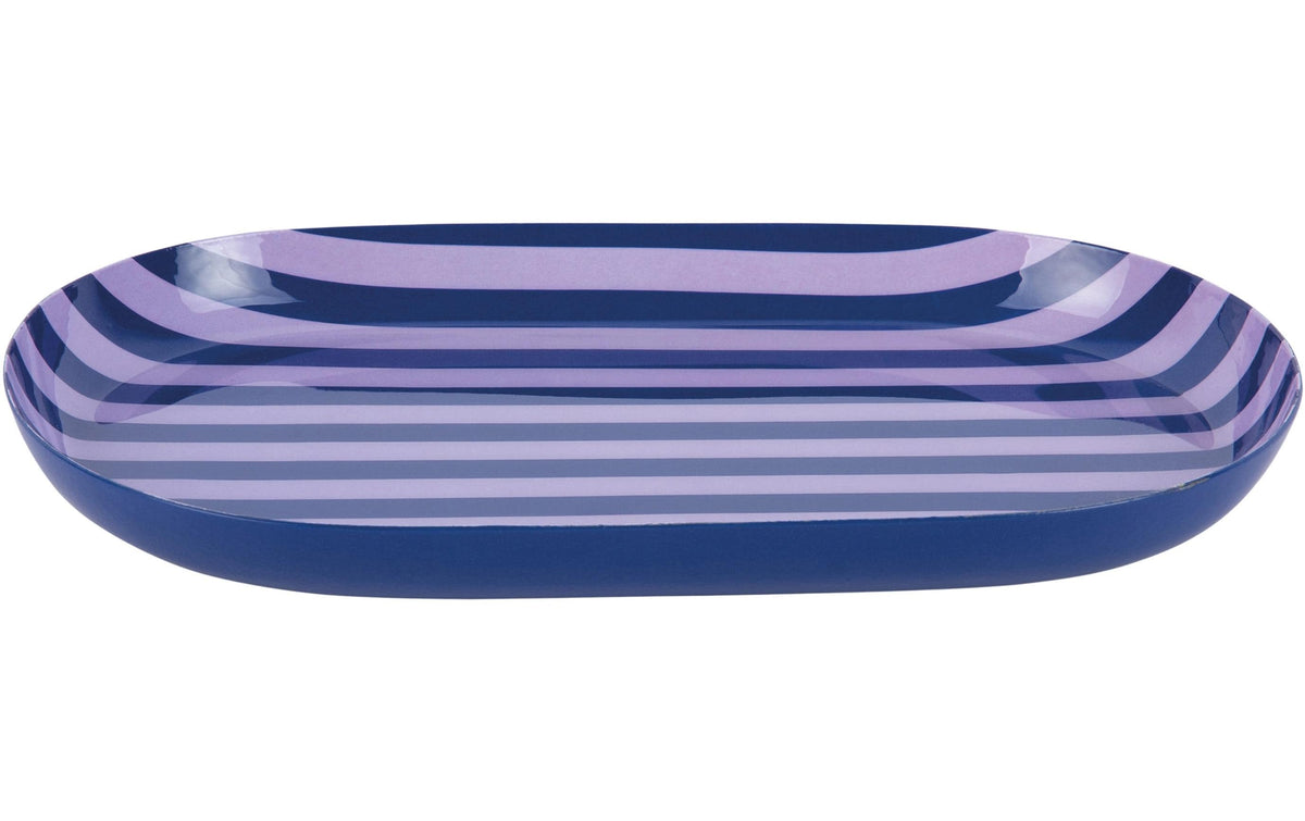 present time Servierpl. Animado Oval Small Cobalt blue w. soft purple