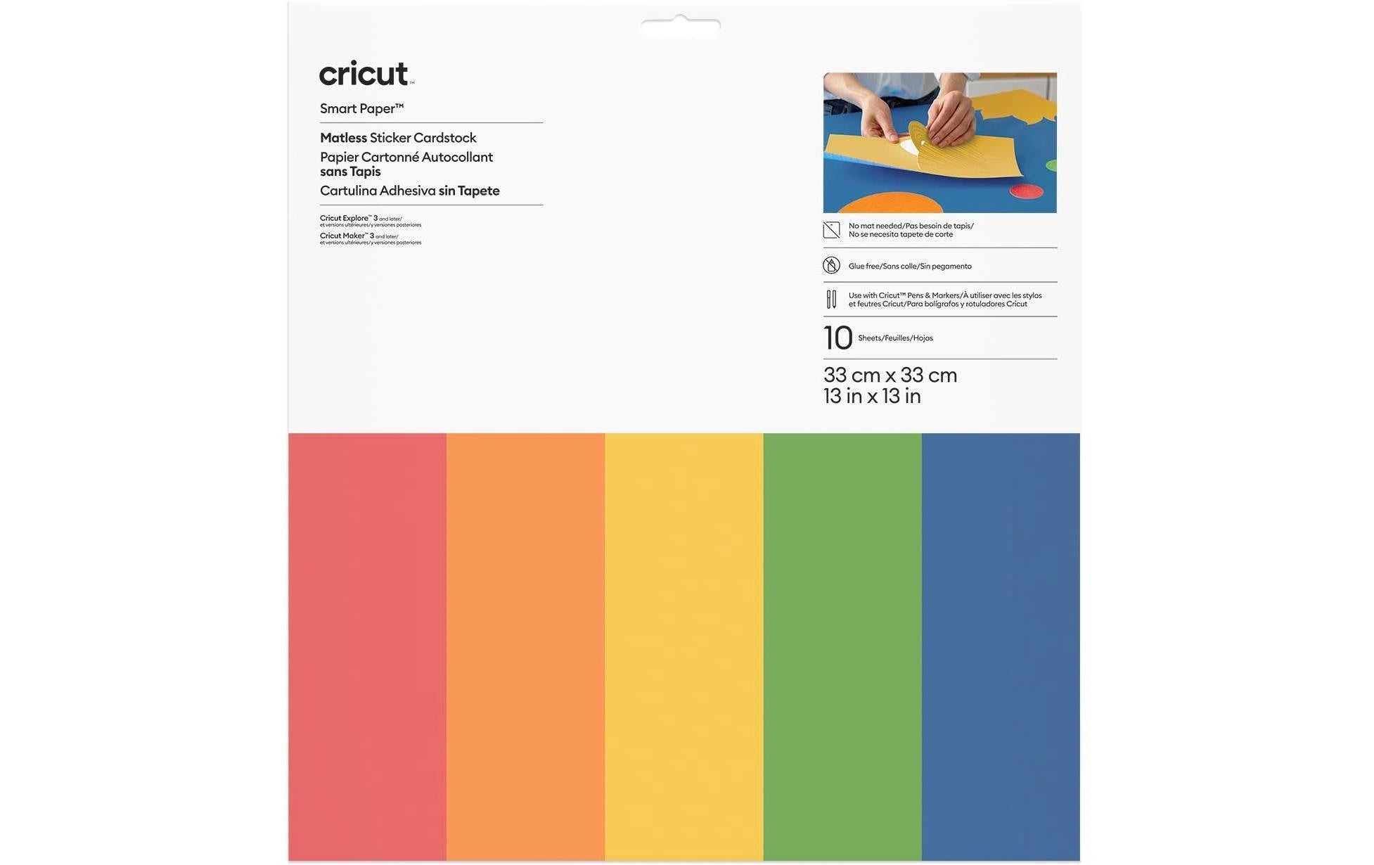 Cricut Stickerpapier Smart, 10 Blatt, Bows 33 x 33 cm, Maker/Explore