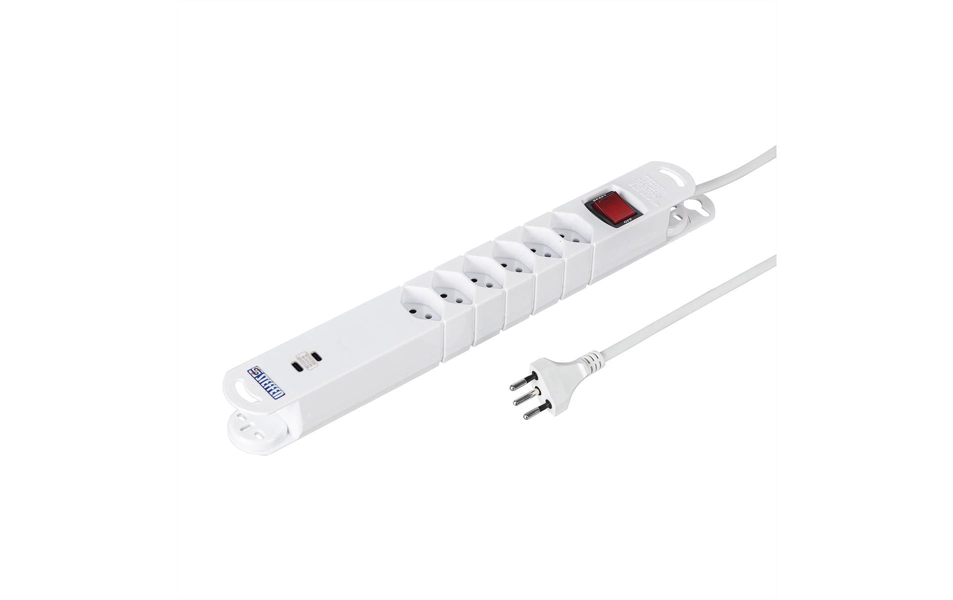 Steffen VARIABL 6xT13 2xUSB-C 18w ws 6xT13 + 2xUSB-C PD 18W 3m ws