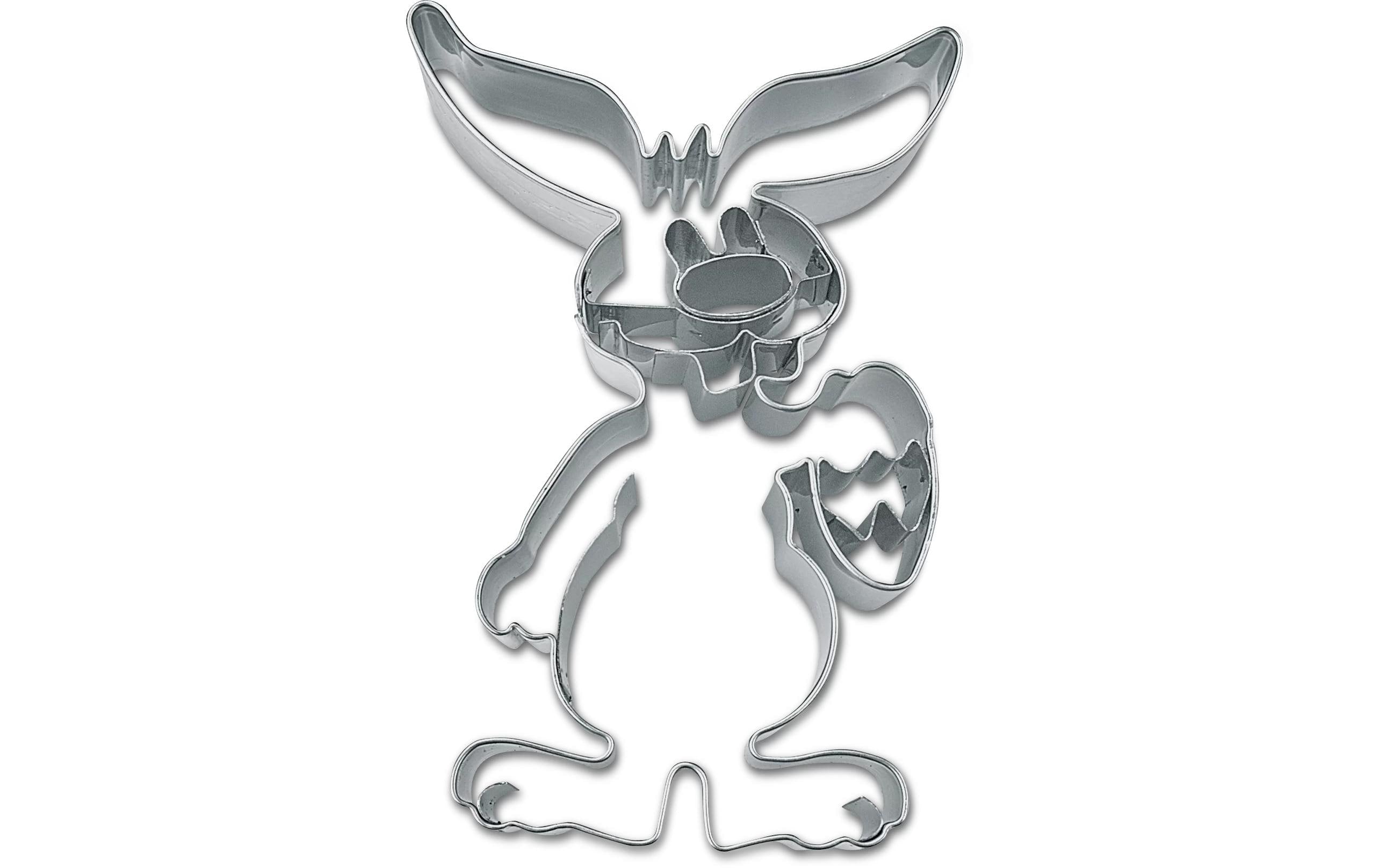 STÄDTER Präge-Ausstecher Hase mit Ei 10 cm, Edelstahl