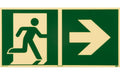 P.R.O. Rettungsweg rechts Piktogramm 150x300 mm