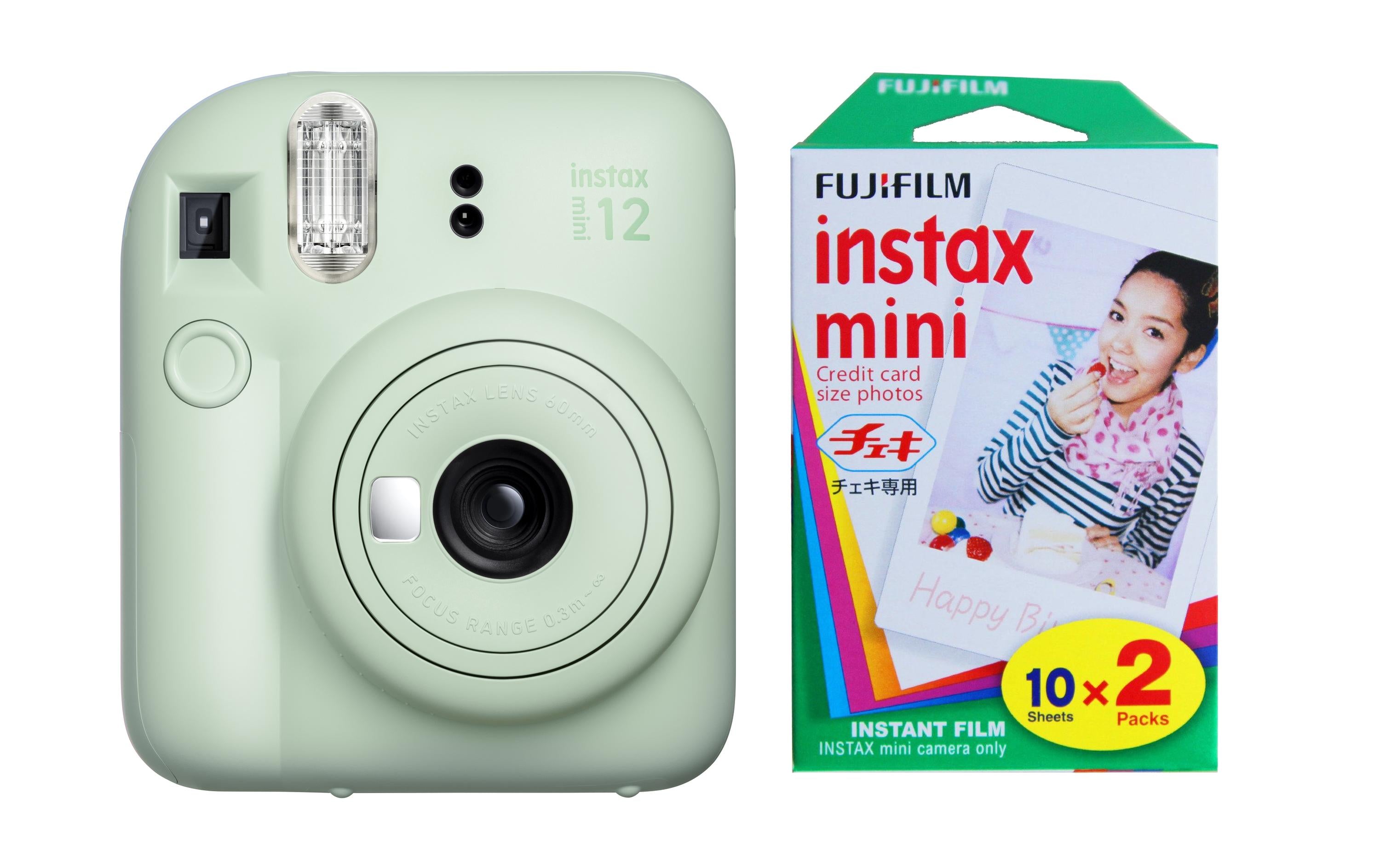 Fujifilm Instax Mini 12 Green KIT Inkl. 2 x Duo Pack