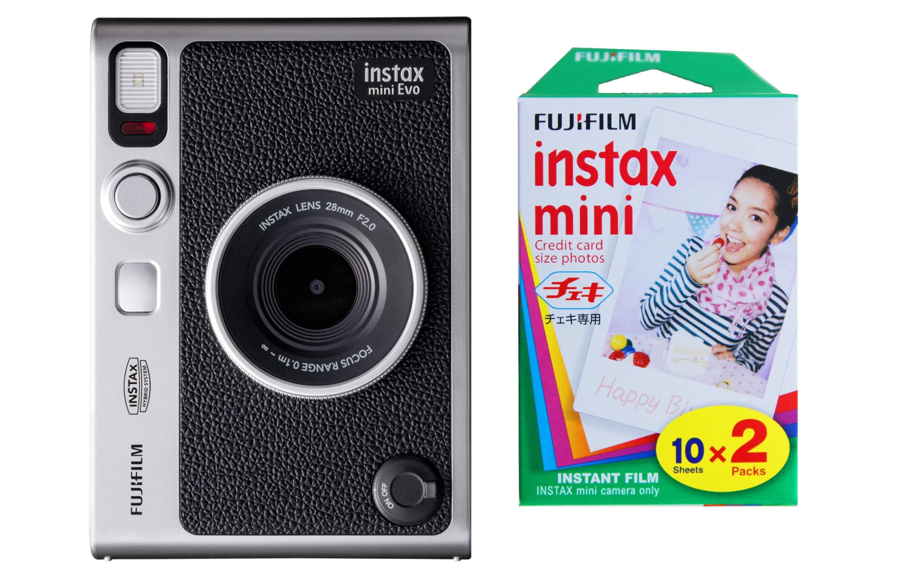 Fujifilm Instax Mini Evo Schwarz  KIT Inkl. 2 x Duo Pack