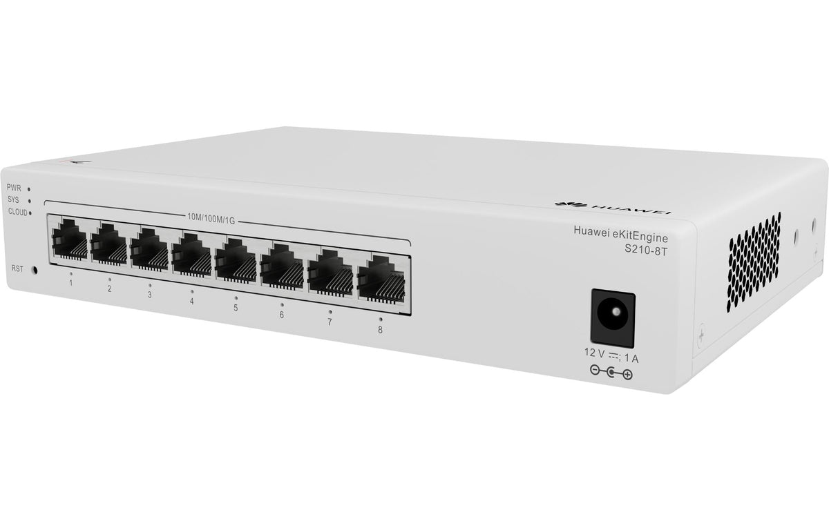 Huawei L2 Managed Switch: S210-8T 8x 10/100/1000BASE-T ports