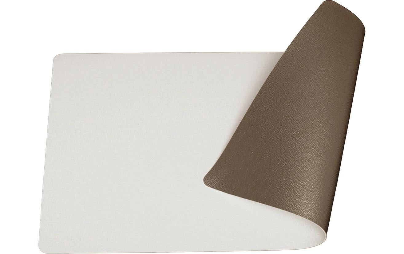 Hubatka Tischset zweifarbig Beidseitig verwendbar, offwhite-silber