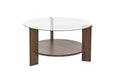 Woody Fashion Couchtisch Clara 75 x 40 x 75 cm, Walnuss