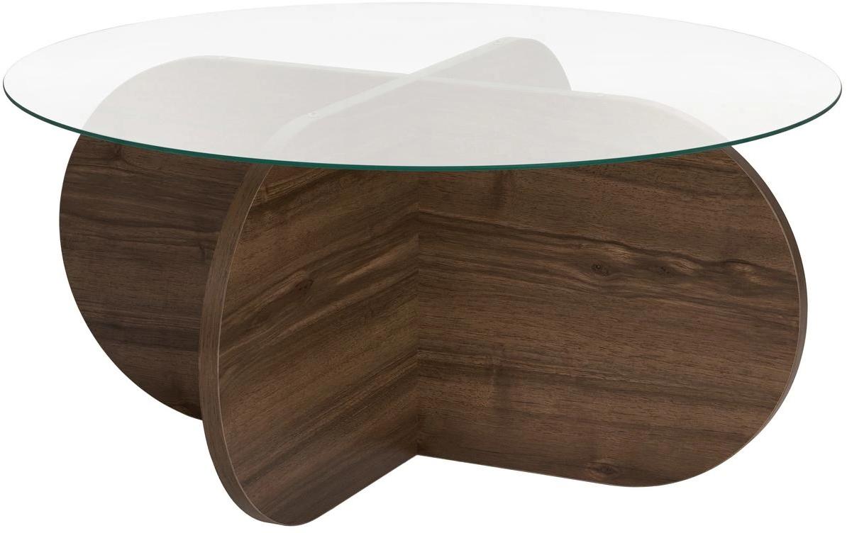 Woody Fashion Couchtisch Aeris 75 x 35 x 75 cm, Walnuss
