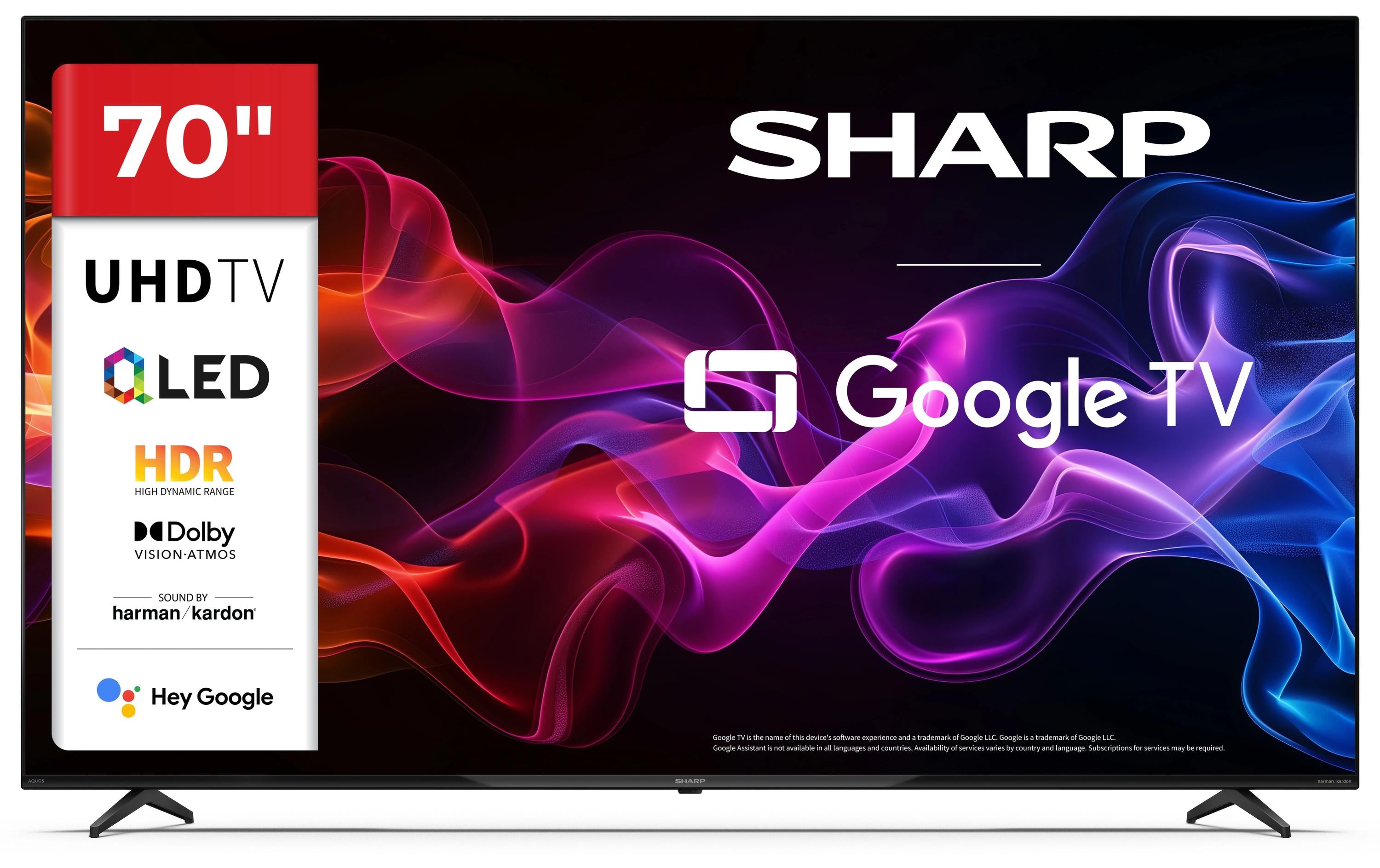 Sharp 70HP5265E, 70" LED-TV Google TV, UHD, Frameless