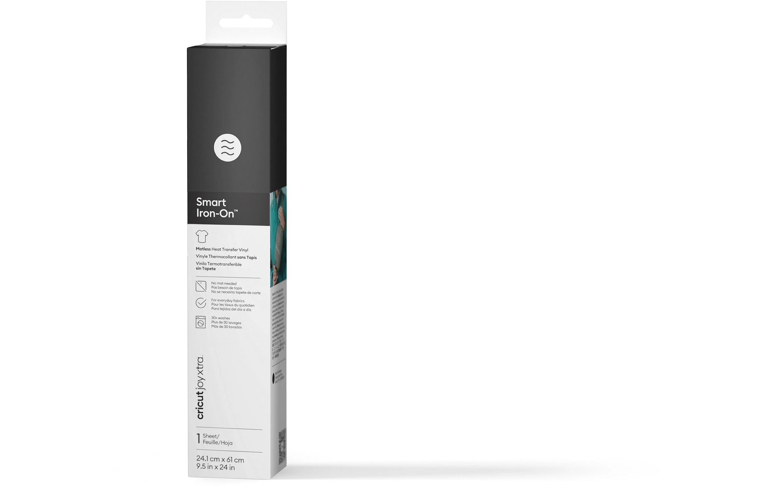 Cricut Aufbügelfolie Joy Xtra Smart 21 x 61 cm, Schwarz