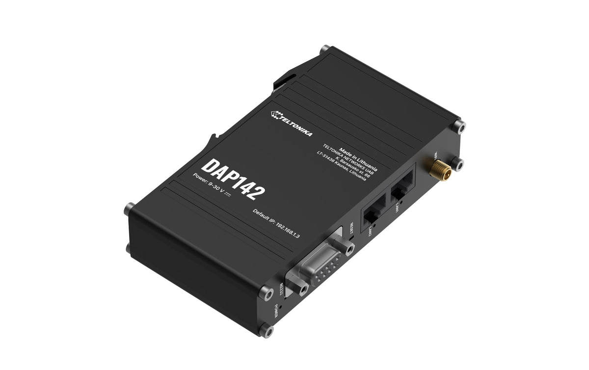 Teltonika DAP142 Industrie WiFi Accesspoint WiFi-4, 2xFE, RS232, VPN, passiv PoE,9-30V