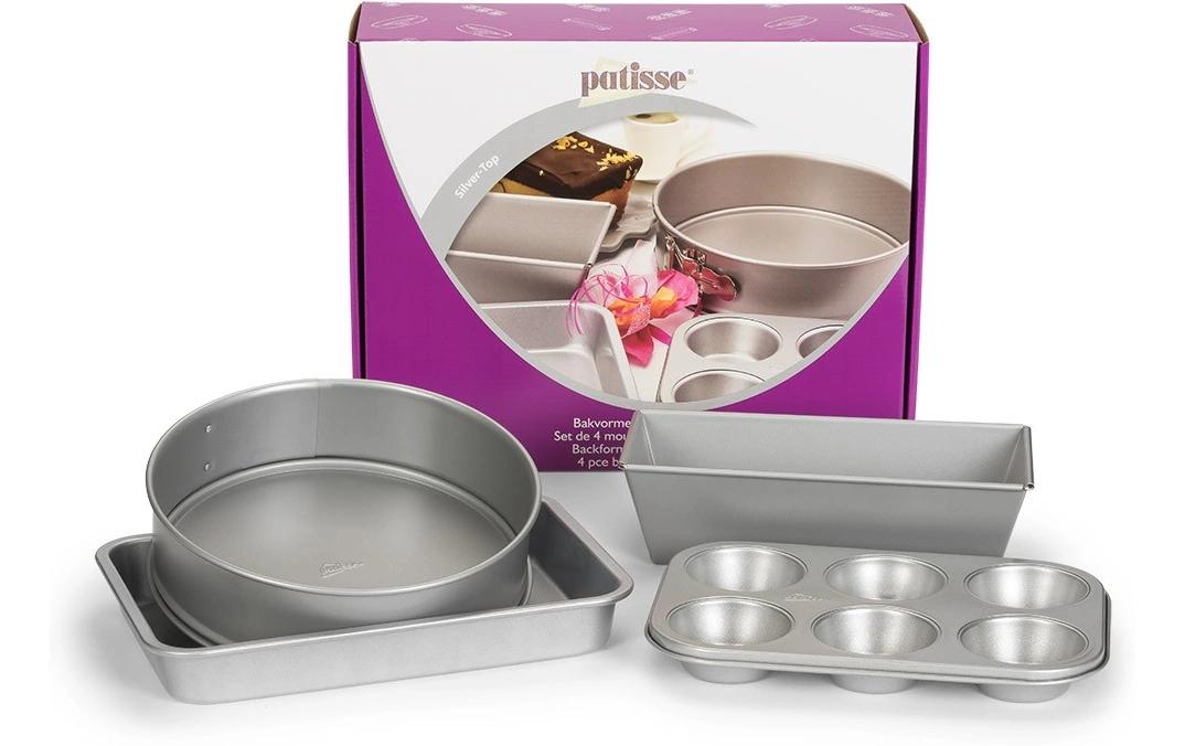 Patisse Backformen-Set Silver-Top 4-teiliges Set