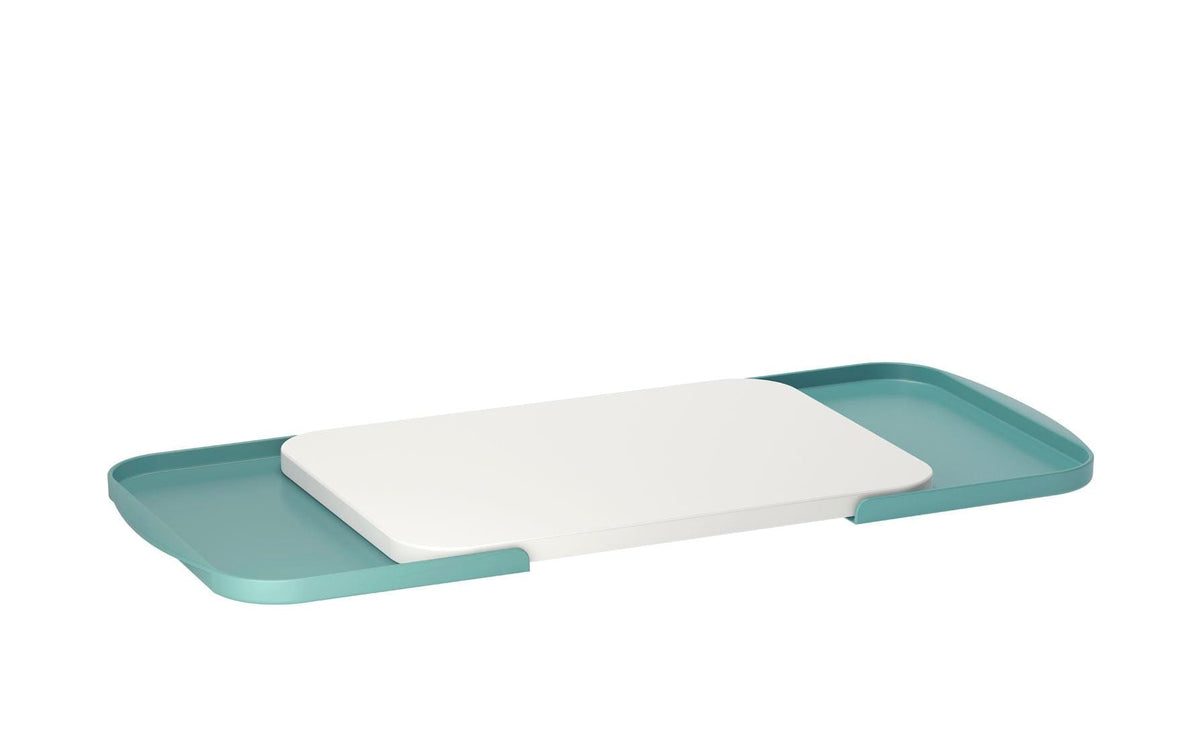 Rosti Schneidebrett mit Ablage Separa Nordic green, 39x26x2 cm (LxBxH), HDPE/PP