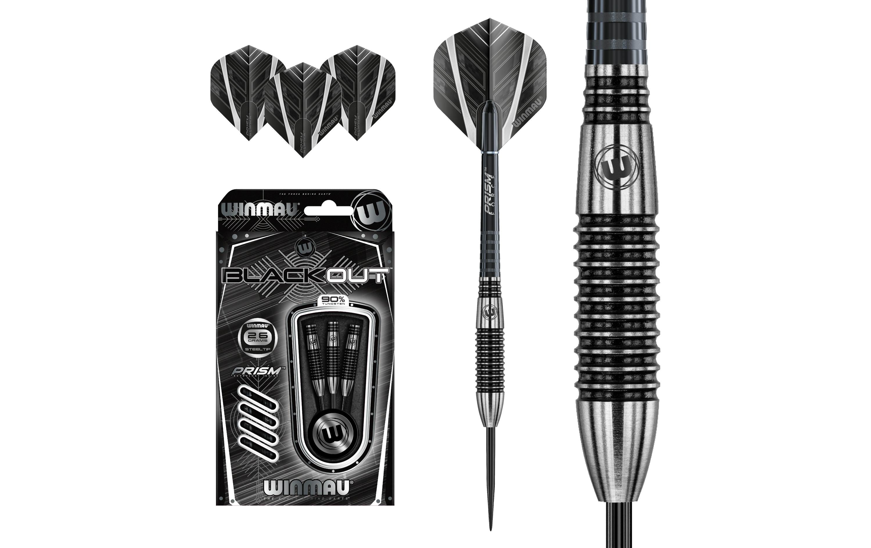 Winmau Steeldart Blackout (1043) 26g 3 Stück
