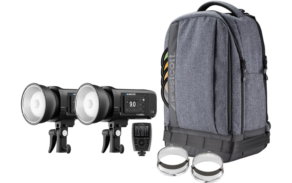 Westcott FJ400 II 2-Light Backpack Kit with FJ-X3 S Wireless Trigger for Sony