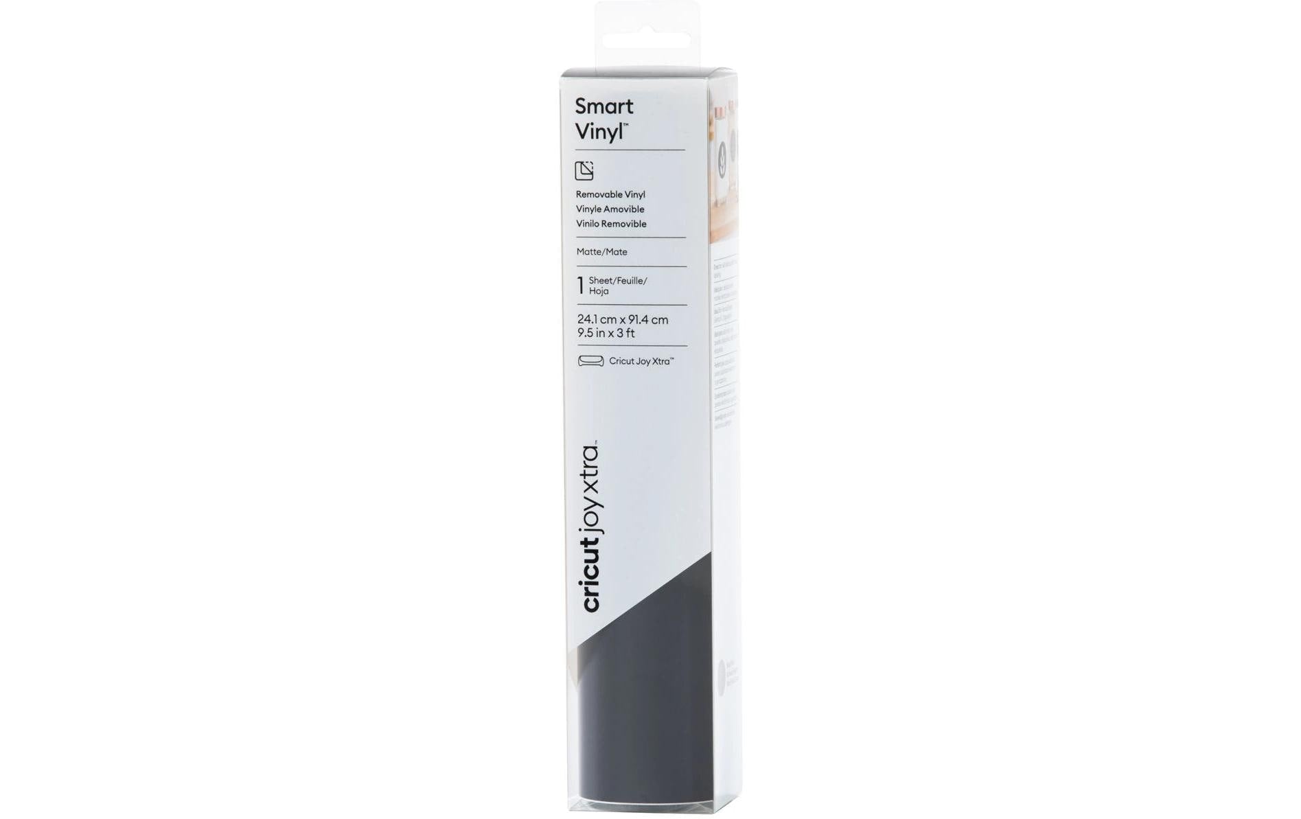 Cricut Vinylfolie Joy Xtra Smart ablösbar 21 x 91 cm, Schwarz
