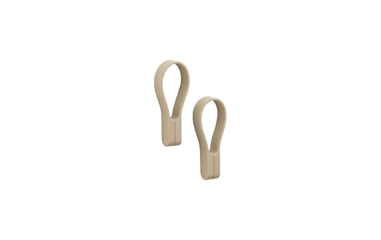 Zone Handtuchhalter Loop 2 Stück, Camel mit Magnet, Silikon, 7.8x5.5x1.2 cm (LxBxH)