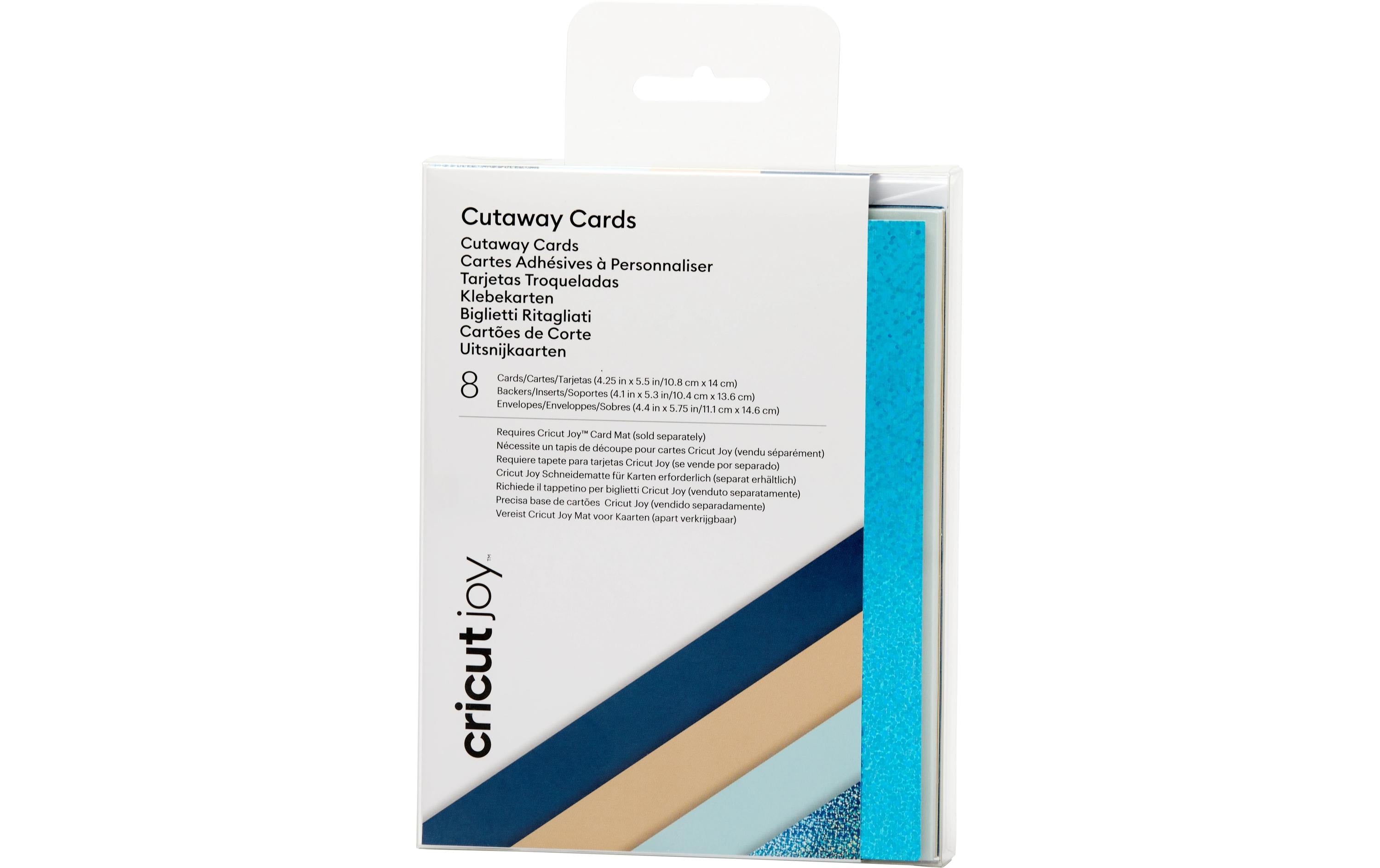 Cricut Kartensets Joy cut-away marina 8 Karten mit Couvert, 10.8 x 14 cm