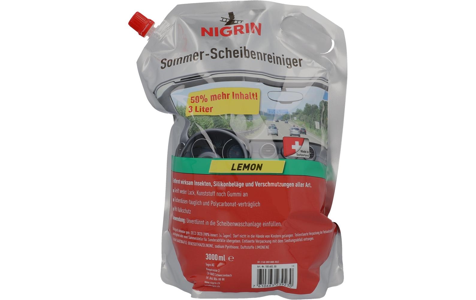 Nigrin Sommer-Scheibenreiniger Lemon Inhalt 3000 ml Gebrauchsfertig