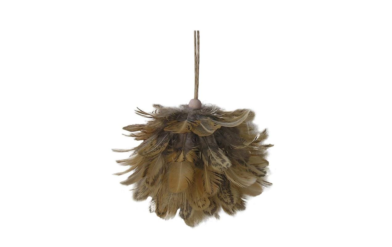 Chalet Aufhänger Federball 12cm hellbraun