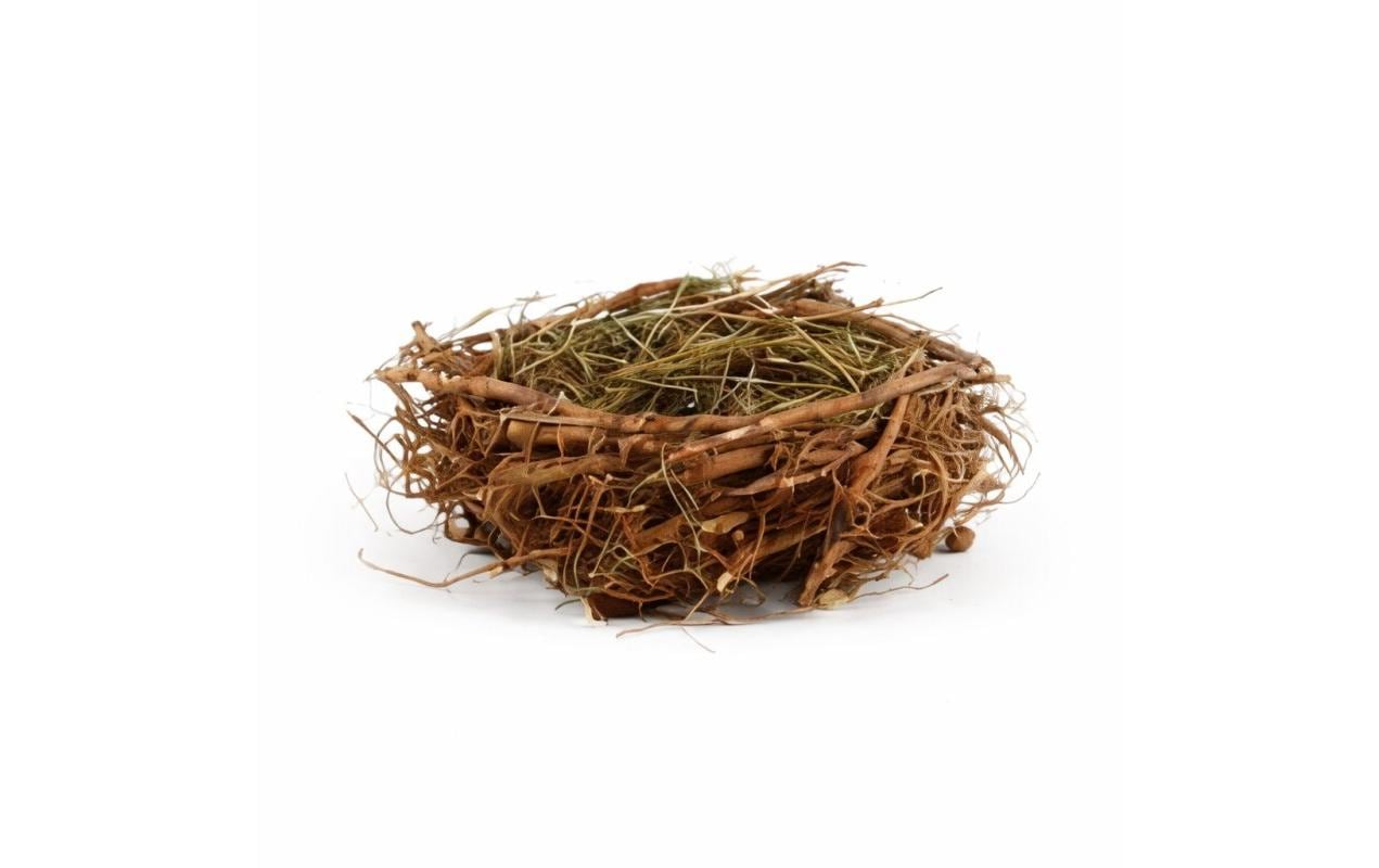 Chalet Holz-Stöckchen Nest mit Stroh 32x10cm braun