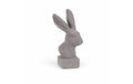 Chalet Poly Hase Earl Roy auf Sockel 16x34cm grau matt