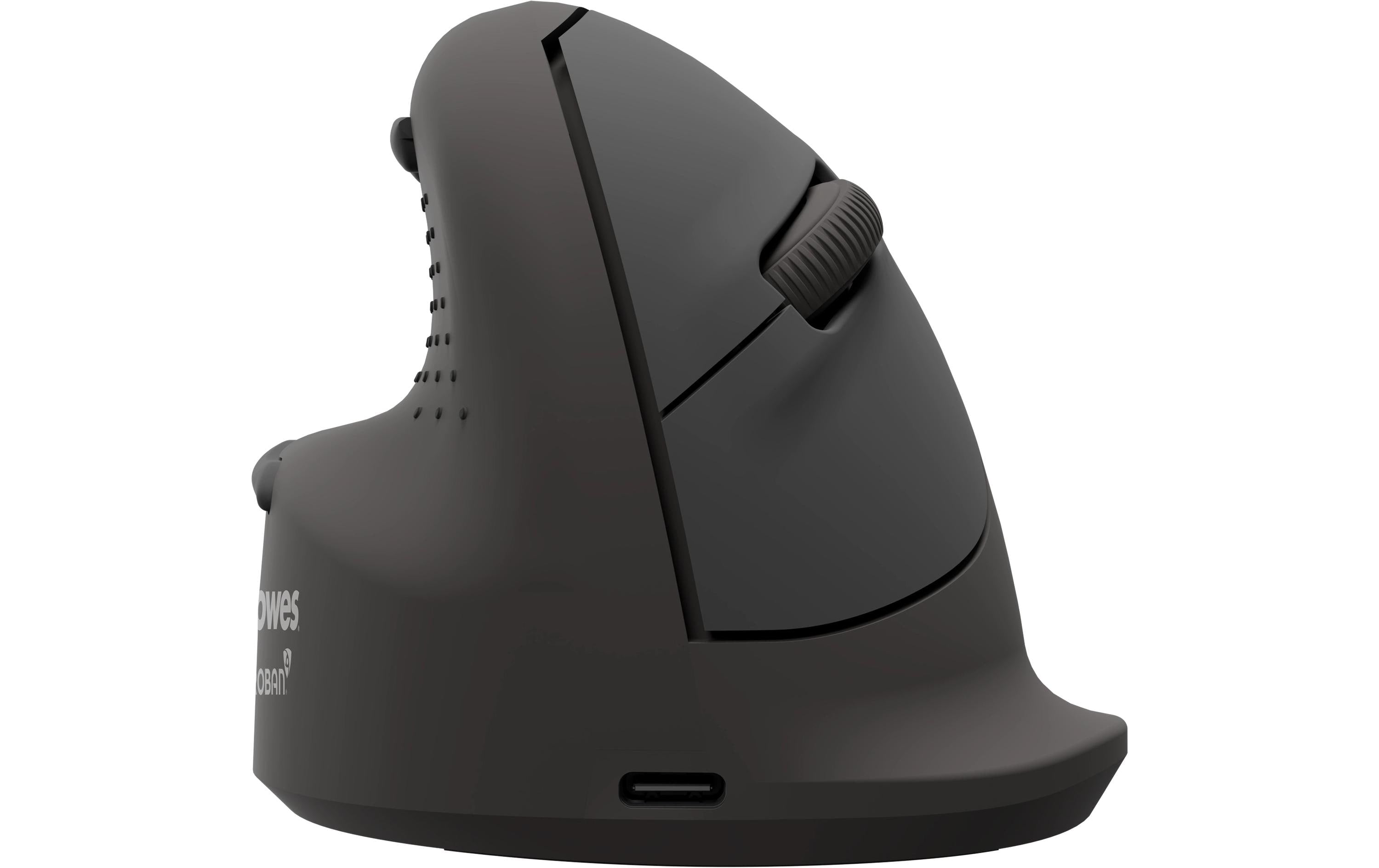 Fellowes Breyta Plus+ Vertikalmaus, schwarz Gross für Linkshänder