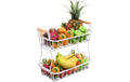 relaxdays 2-stöckige Obst-Etagere Weiss