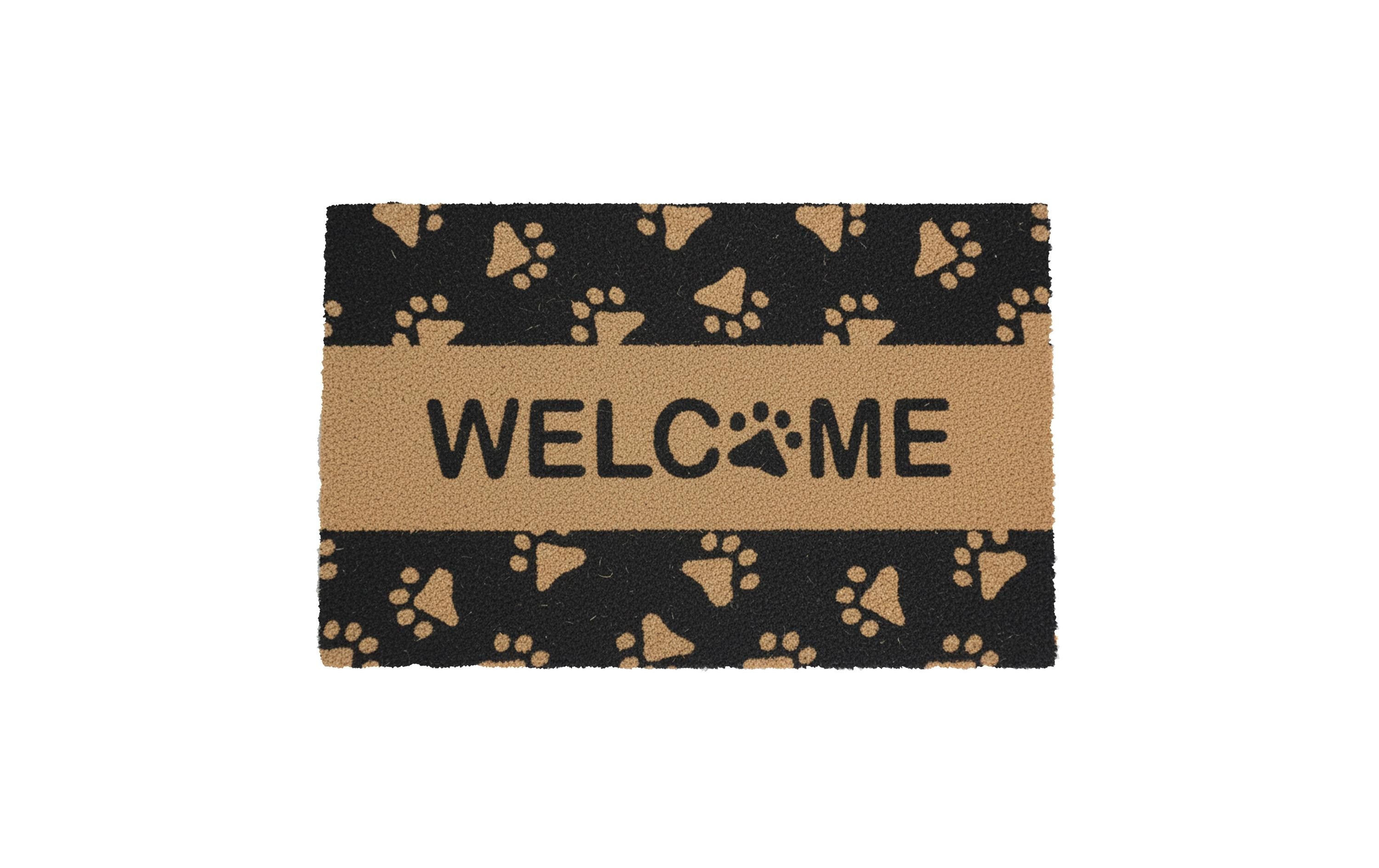 relaxdays Fussmatte Welcome Kokos, 60 x 40 cm