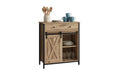relaxdays Sideboard mit Schiebetür MDF, China, Hellbraun