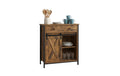 relaxdays Sideboard mit Schiebetür MDF, China, Braun