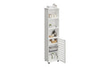 relaxdays Badezimmerschrank mit Tür MDF, China, Weiss