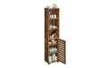 relaxdays Badezimmerschrank mit Tür MDF, China, Braun