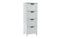 relaxdays Badezimmerschrank mit 4 Schubl. MDF, China, Weiss