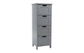 relaxdays Badezimmerschrank mit 4 Schubl. MDF, China, Grau