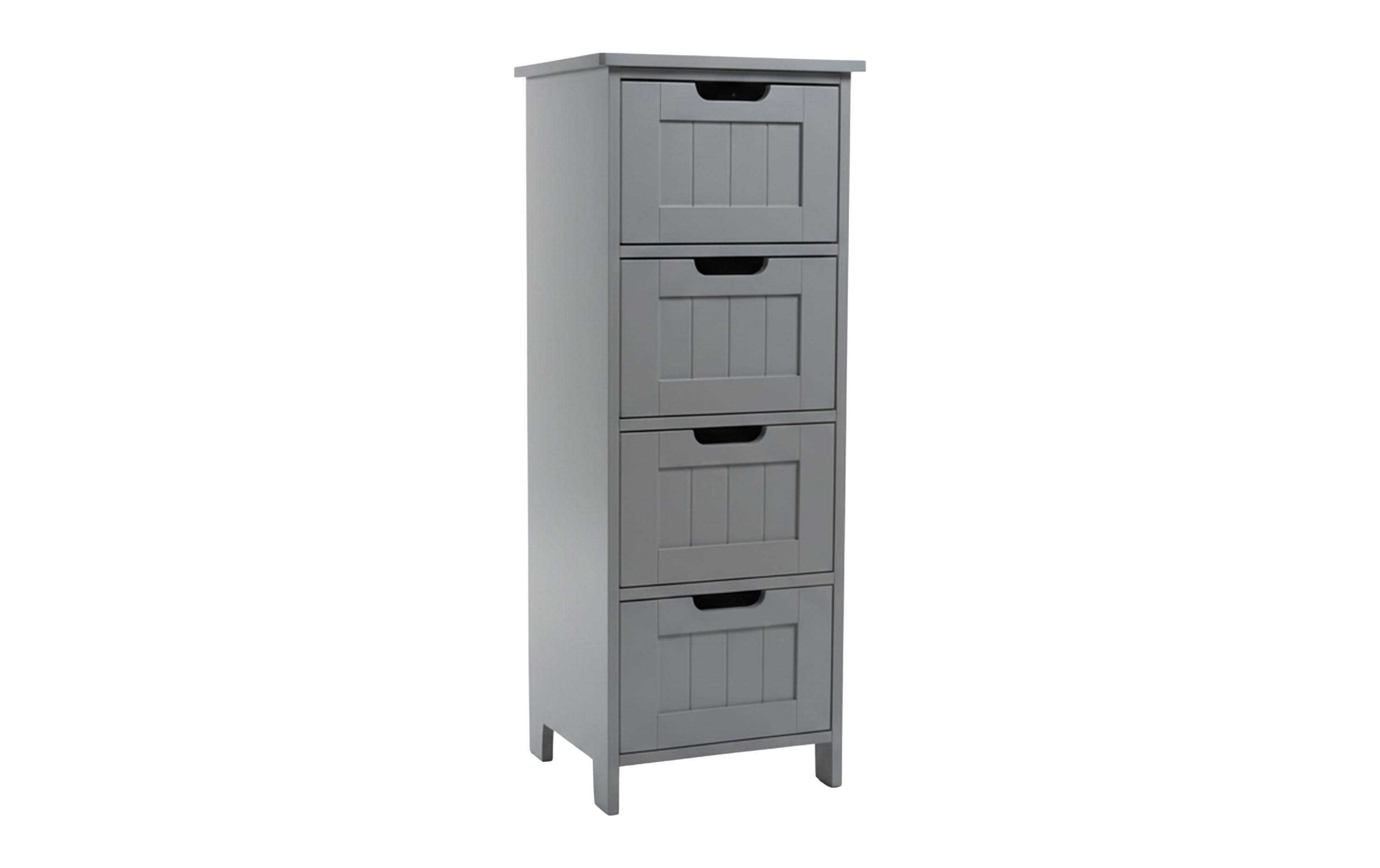 relaxdays Badezimmerschrank mit 4 Schubl. MDF, China, Grau