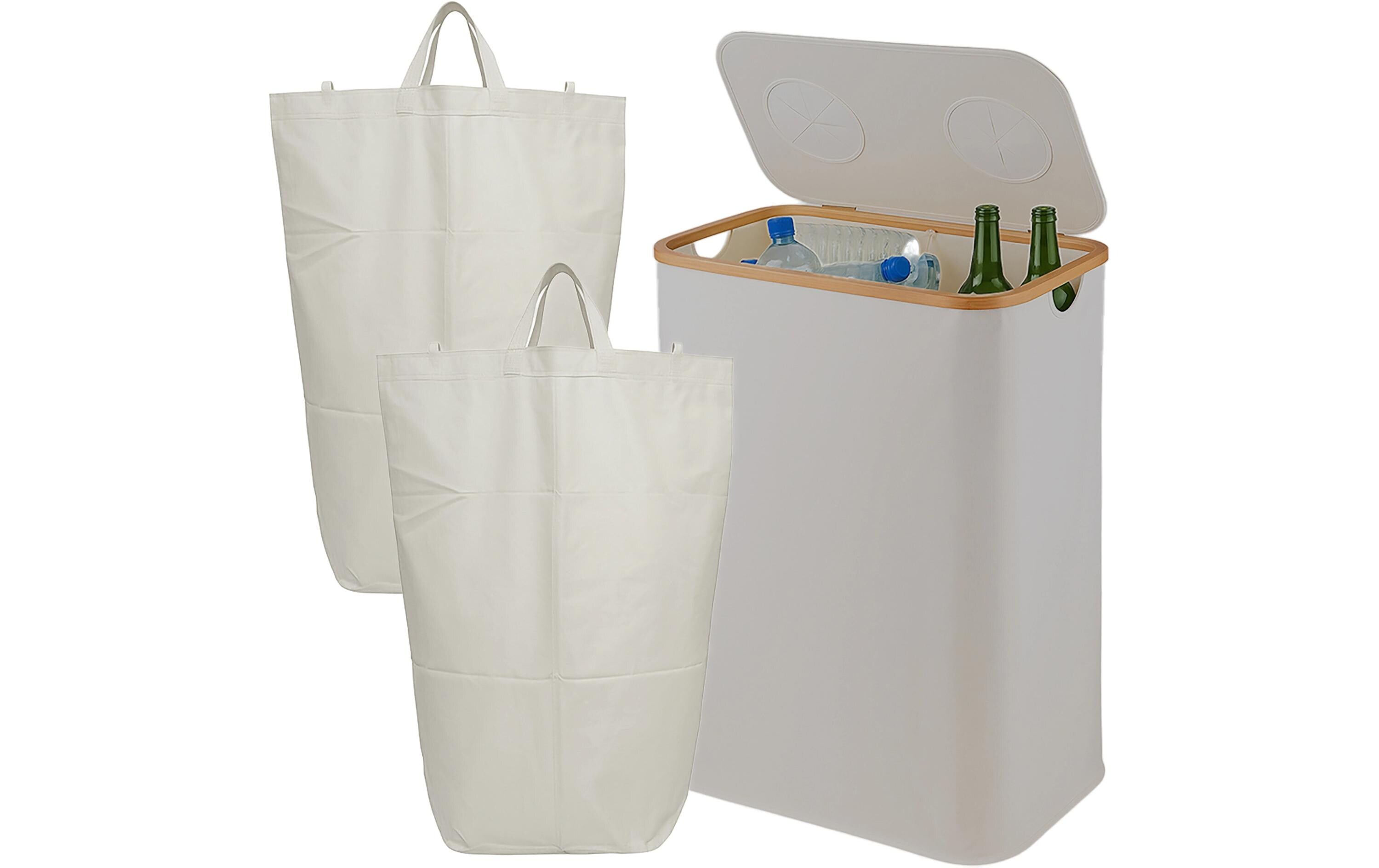 relaxdays PET & Glas Sammelbehälter 170 L Beige