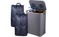 relaxdays PET & Glas Sammelbehälter 140 L Grau
