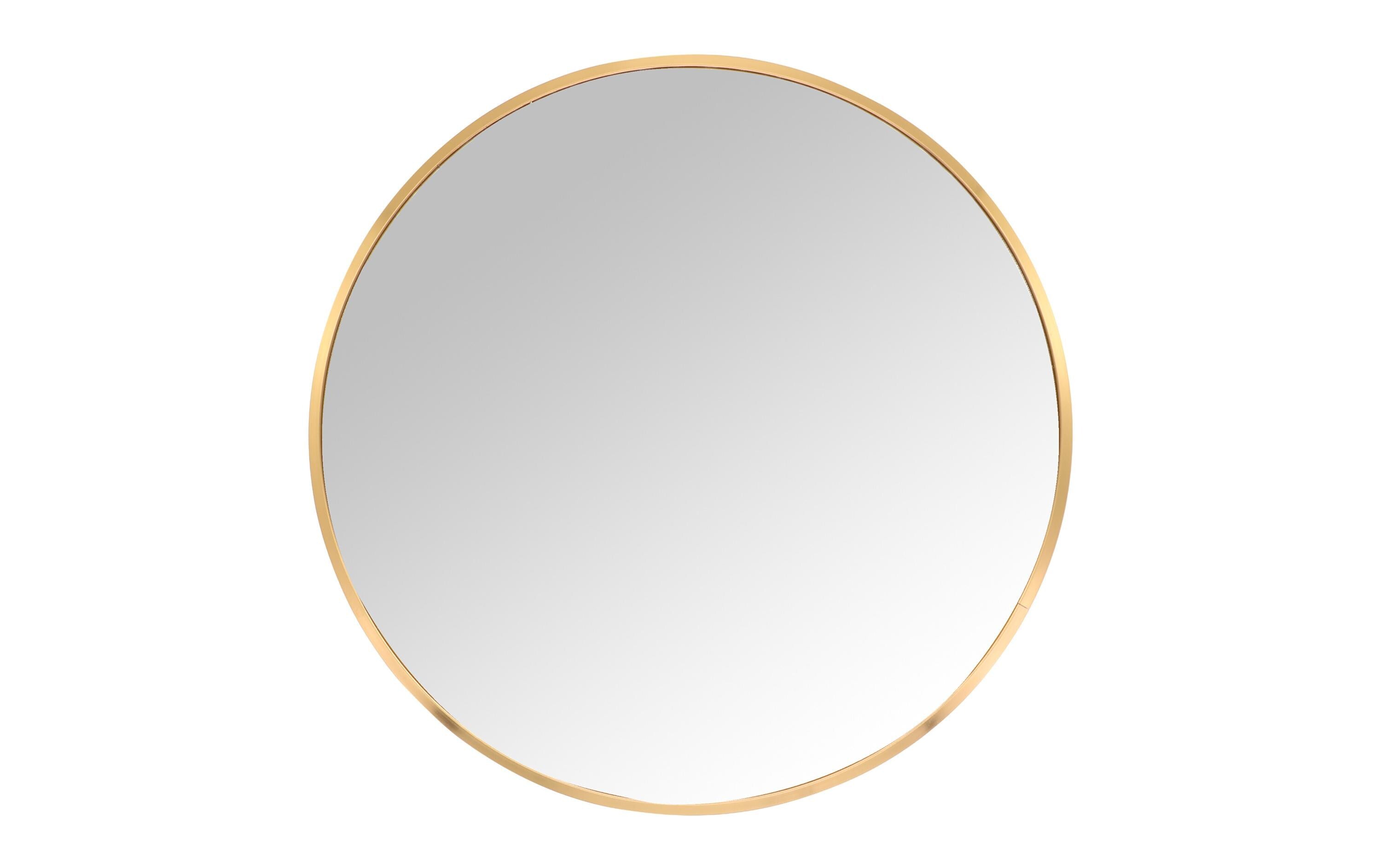relaxdays Spiegel rund 70 cm Gold