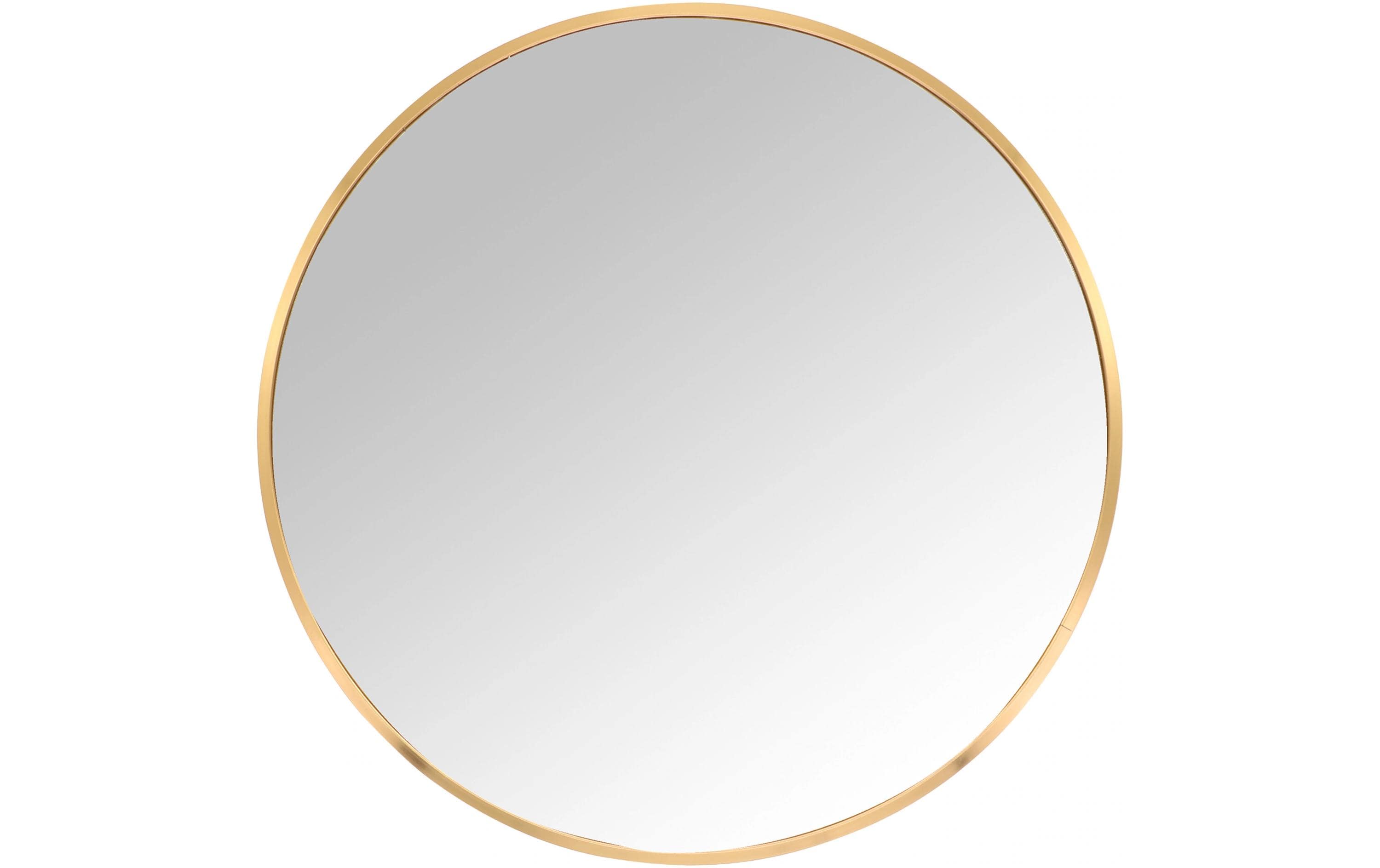 relaxdays Spiegel rund 50 cm Gold