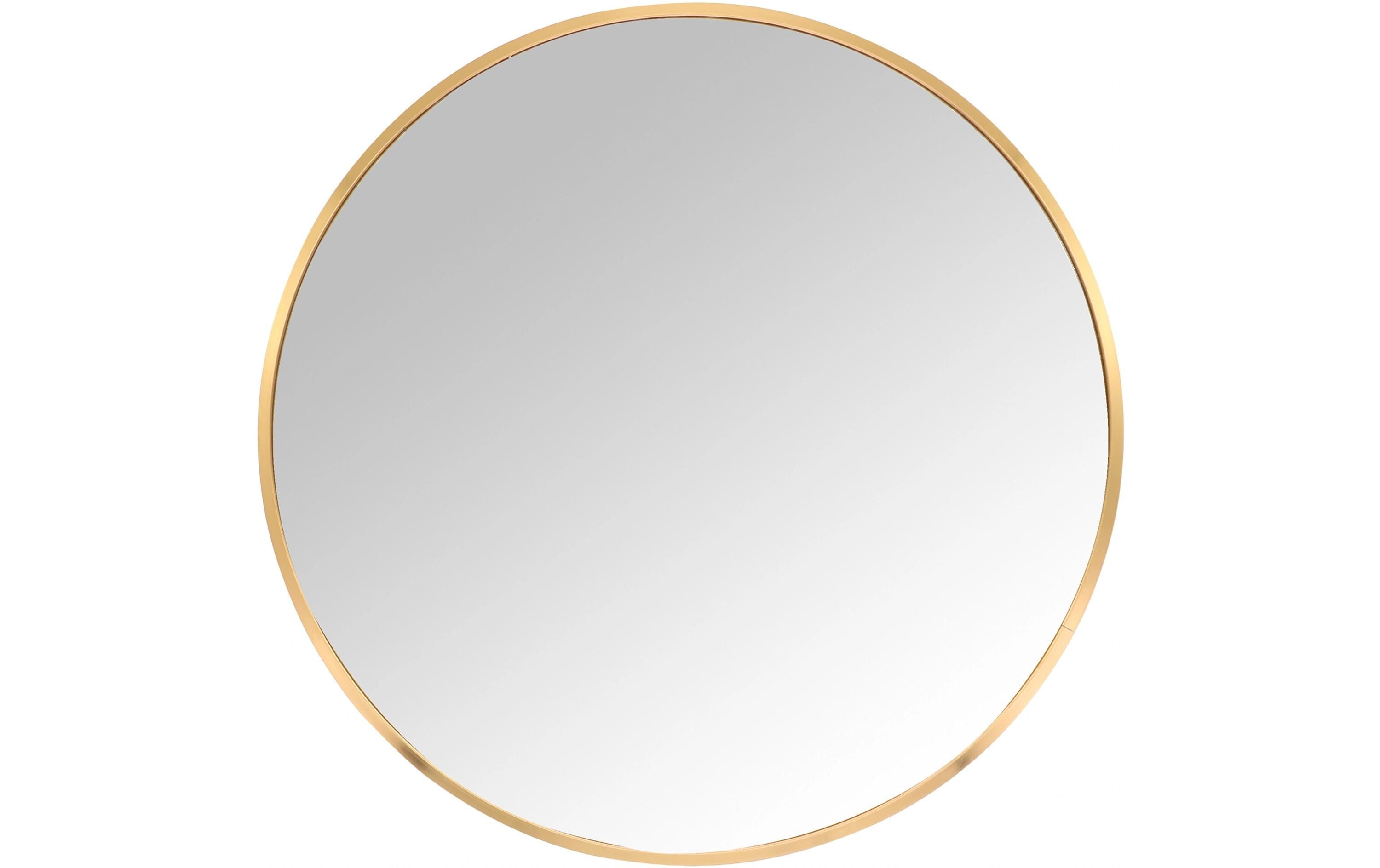 relaxdays Spiegel rund 40 cm Gold