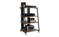 relaxdays Hifi Rack mit 4 Ablagen MDF, China, Braun/Schwarz