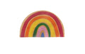 relaxdays Fussmatte Regenbogen Kokos, 80 x 50 cm, Bunt