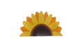 relaxdays Fussmatte Sonnenblume Kokos, 80 x 50 cm, Gelb