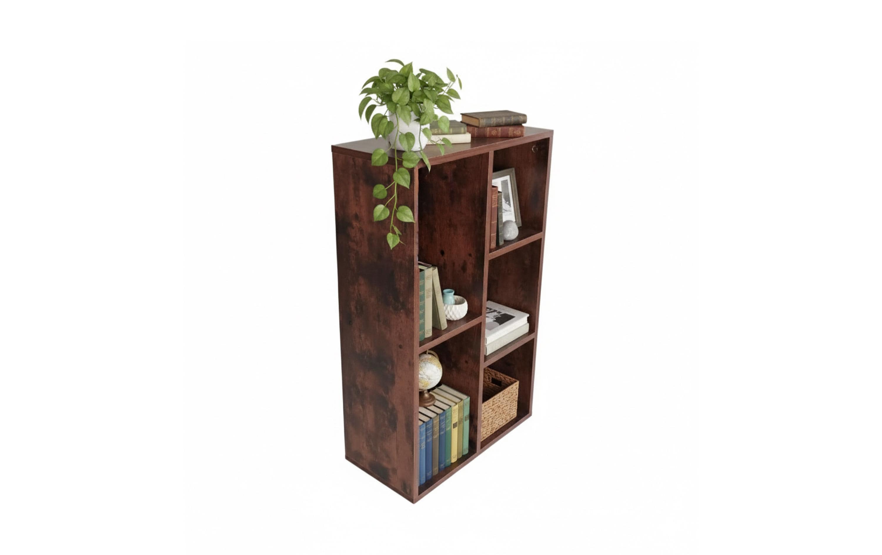 relaxdays Bücherregal Vintage MDF, China, Braun